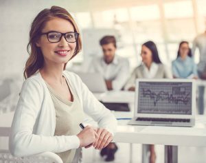 biometrics services scientist with glasses