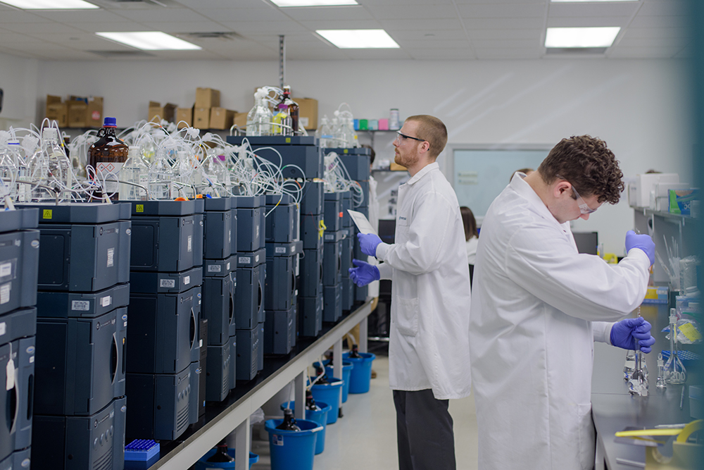 Scientists in Analytical Services laboratory