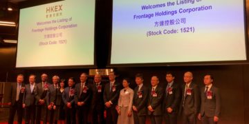 Dr. Song Li, Frontage’s Founder, Ringing The Bell Of The Hong Kong Stock Exchange